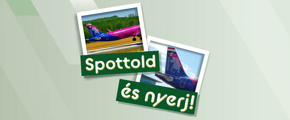 Ajánló grafika a Spottold a Pannónia gépet és nyerj! című tartalomhoz.
